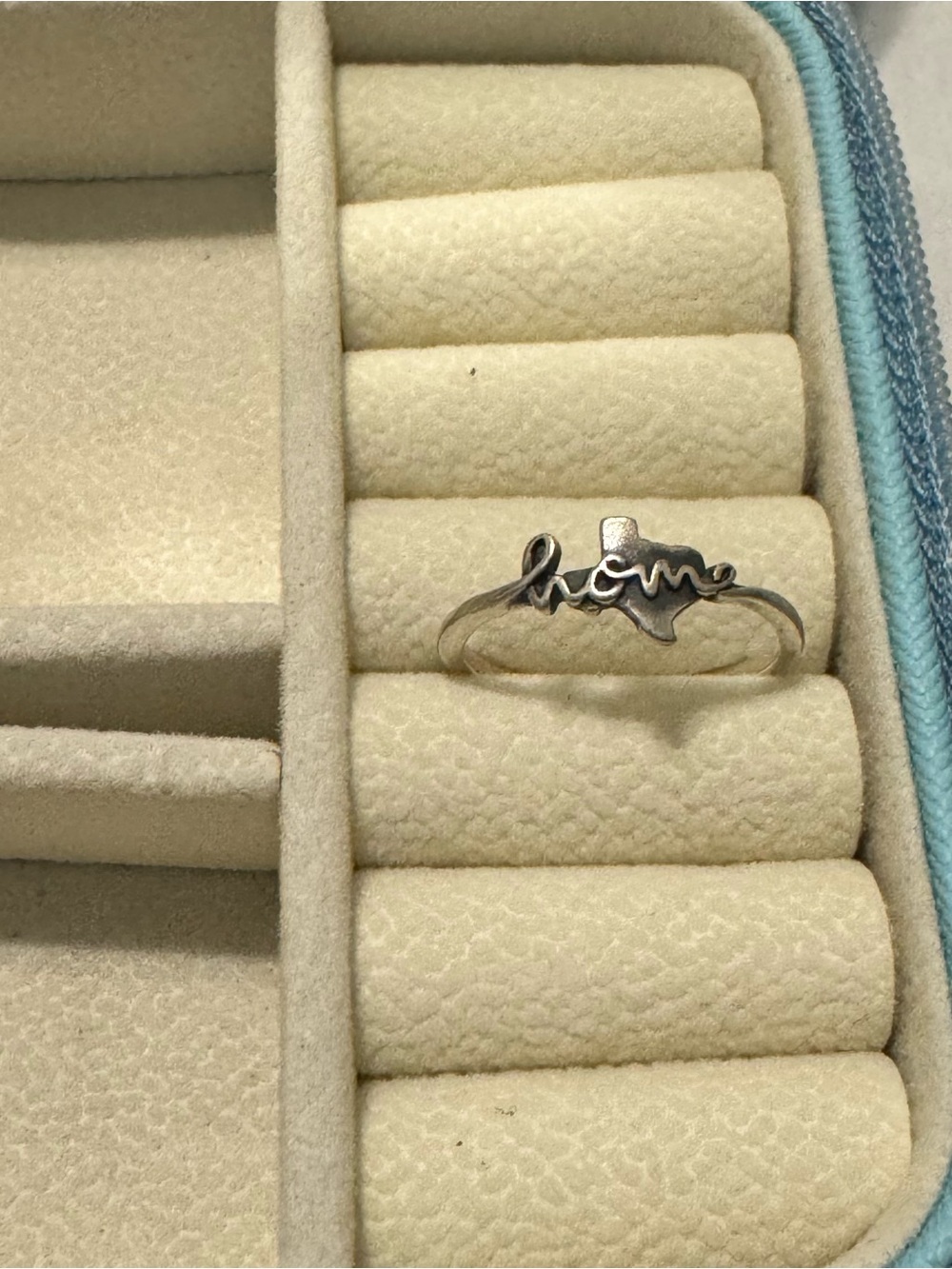 Retired James Avery Sterling Silver 'Texas Is Home' Ring